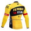 Maglia 2023 Jumbo-Visma Manica Lunga Giallo Nero